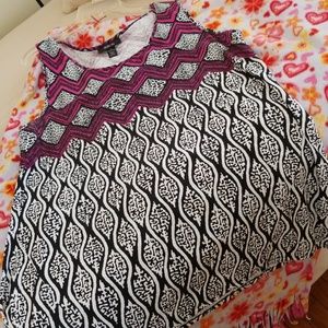 Style & co multi-print tunic